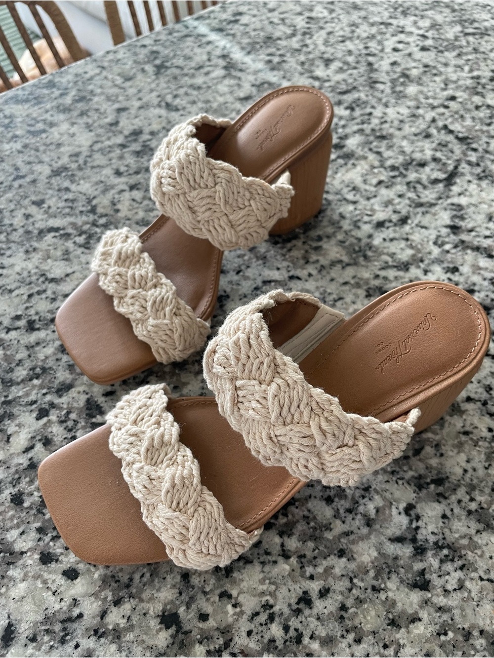 Braided Beige Block Heel - Universal Threads
